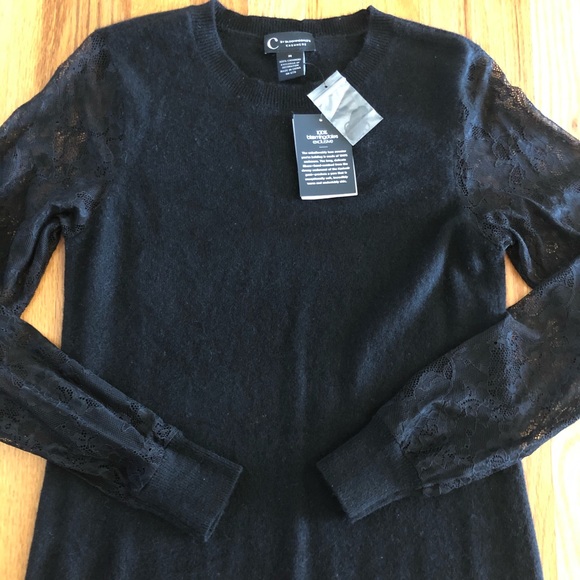 C by Bloomingdale’s Cashmere Black Dress - Picture 8 of 8